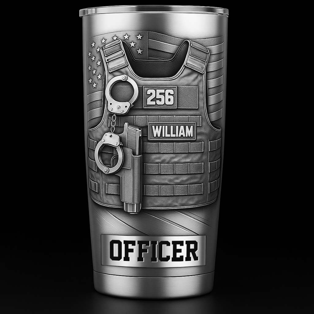 Serve And Protect - Personalized Police Officer Tumbler