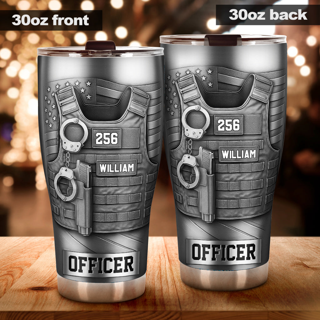 Serve And Protect - Personalized Police Officer Tumbler