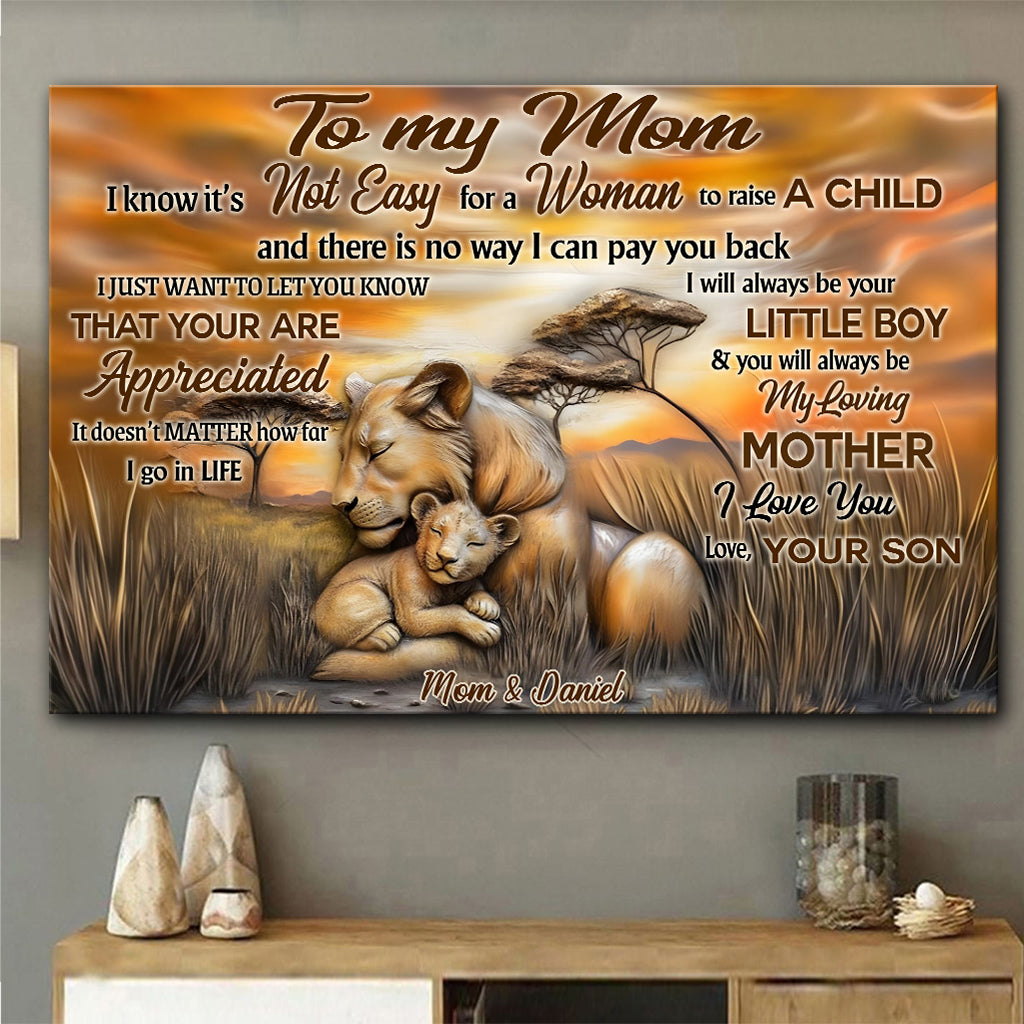 I Love You Mom - Personalized Mother Canvas And Poster