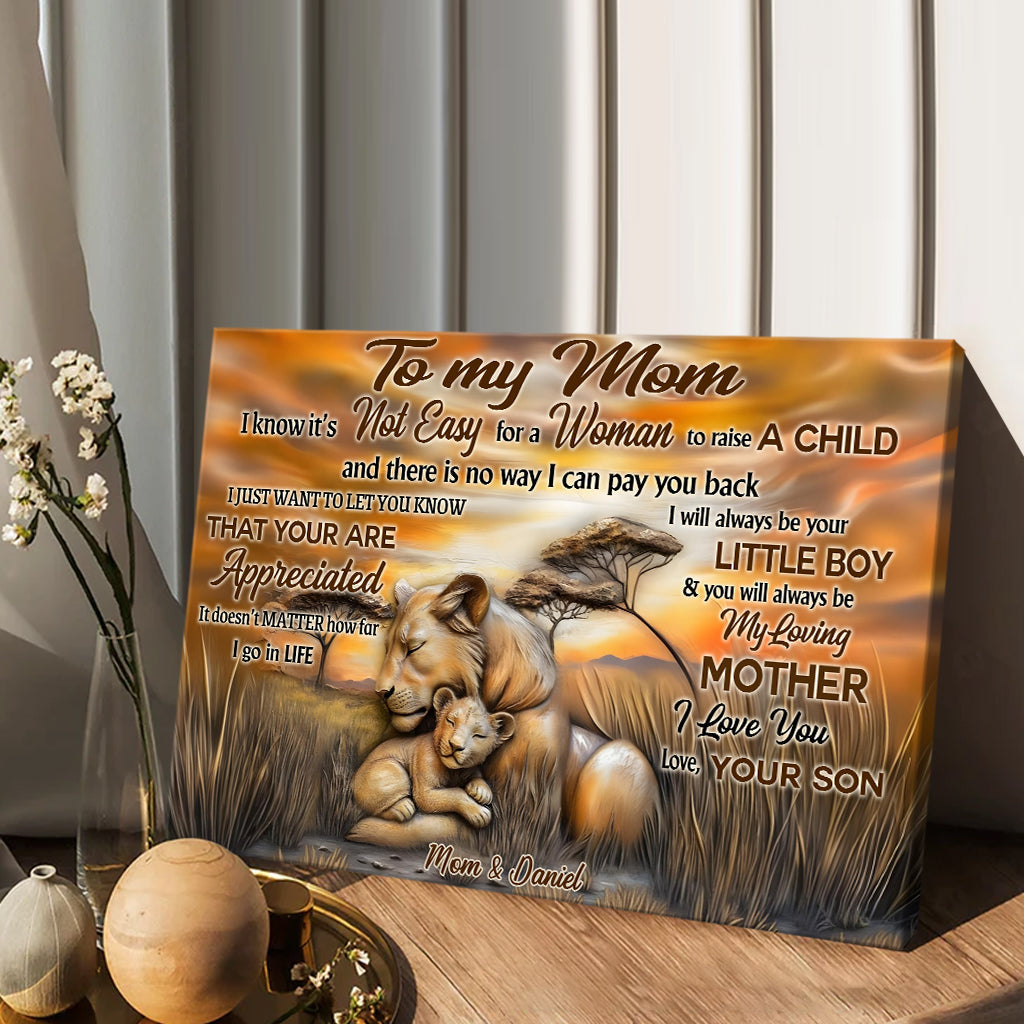 I Love You Mom - Personalized Mother Canvas And Poster
