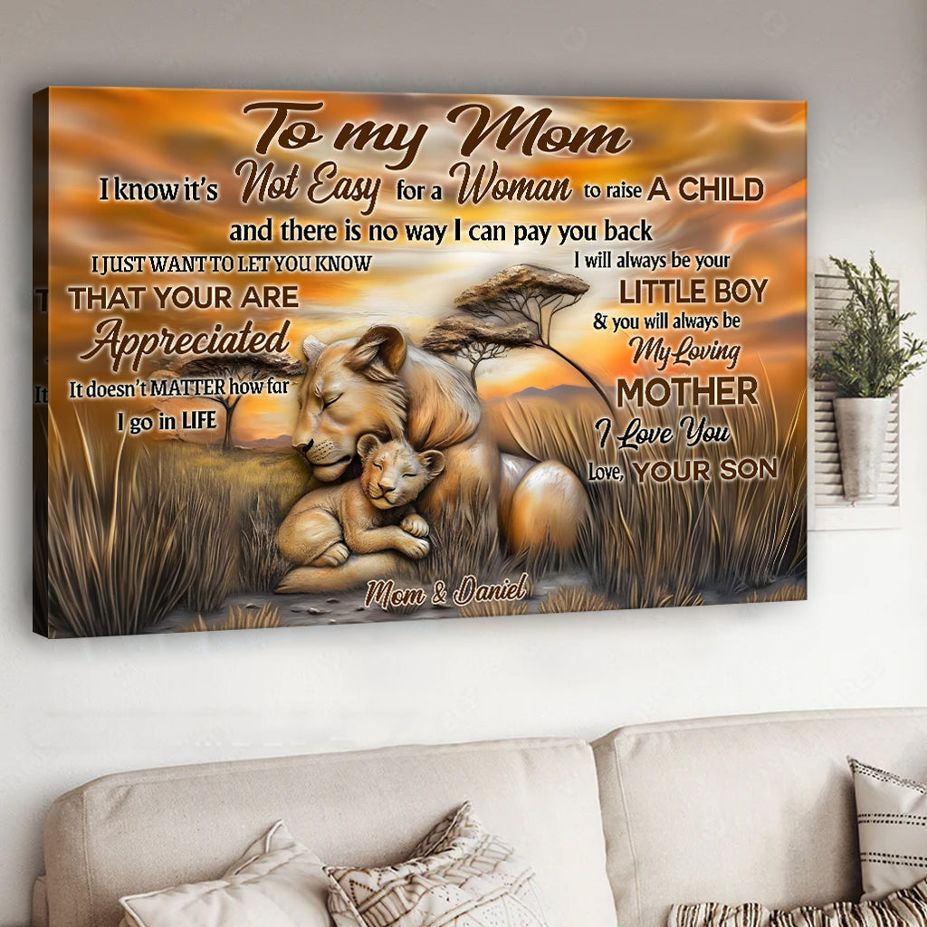 I Love You Mom - Personalized Mother Canvas And Poster