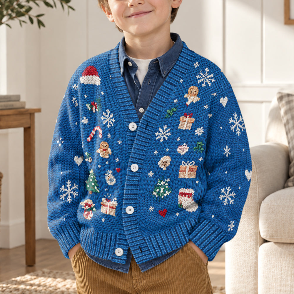 Holiday Moment - Personalized Kid Cardigan Sweater