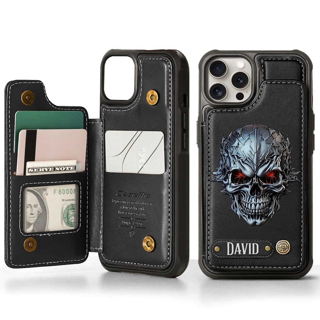 Cool Skull - Personalized Skull Wallet Phone Case