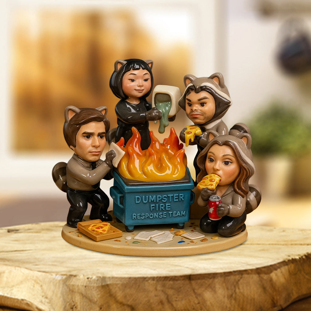 Équipe d'intervention en cas d'incendie de conteneur à déchets - Plaque acrylique personnalisée pour collègue