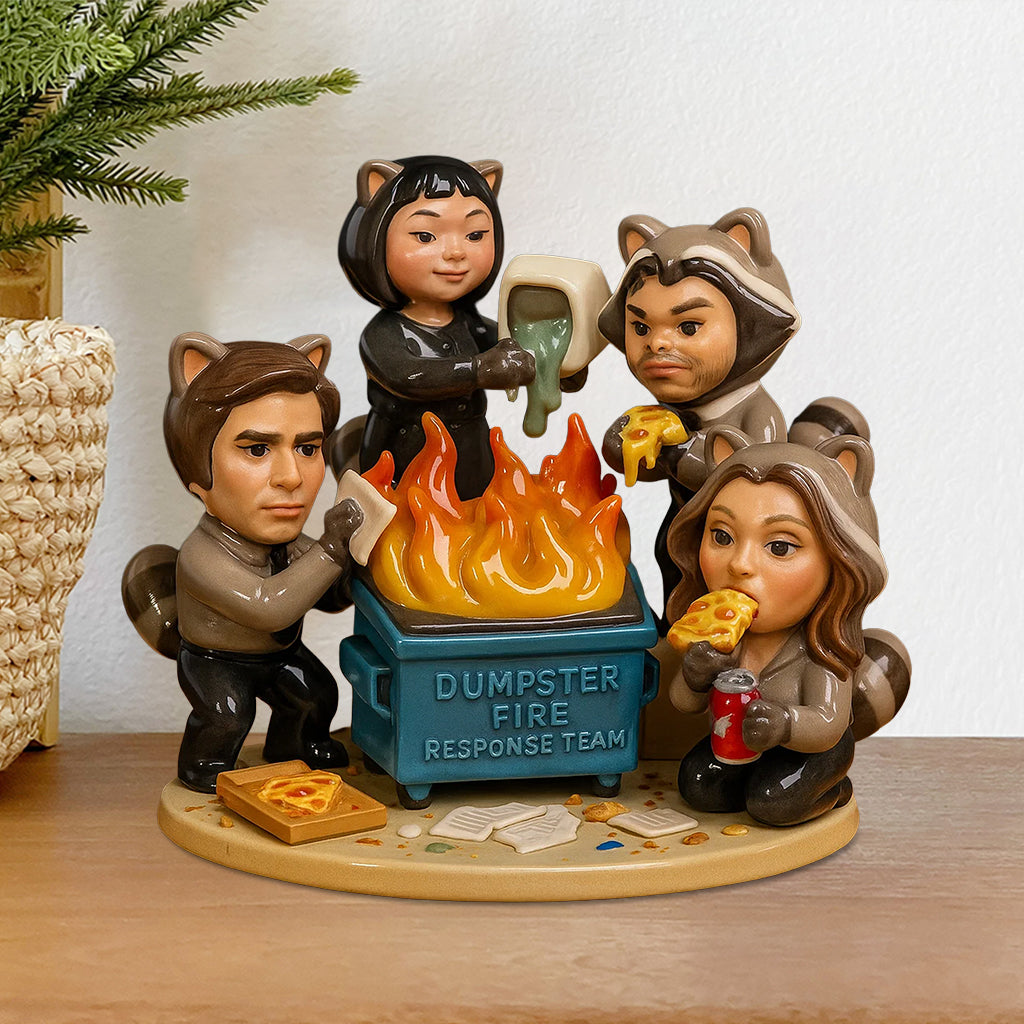 Équipe d'intervention en cas d'incendie de conteneur à déchets - Plaque acrylique personnalisée pour collègue