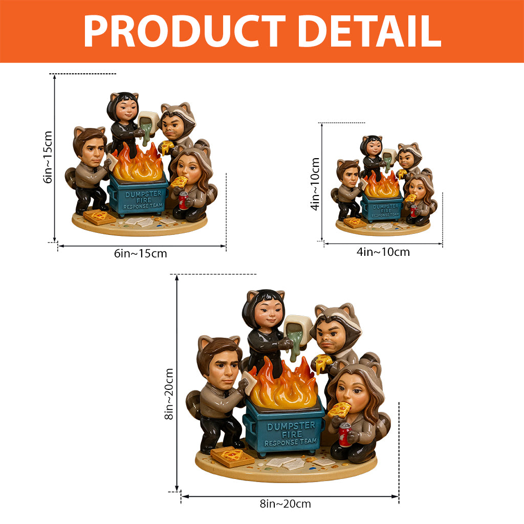 Équipe d'intervention en cas d'incendie de conteneur à déchets - Plaque acrylique personnalisée pour collègue