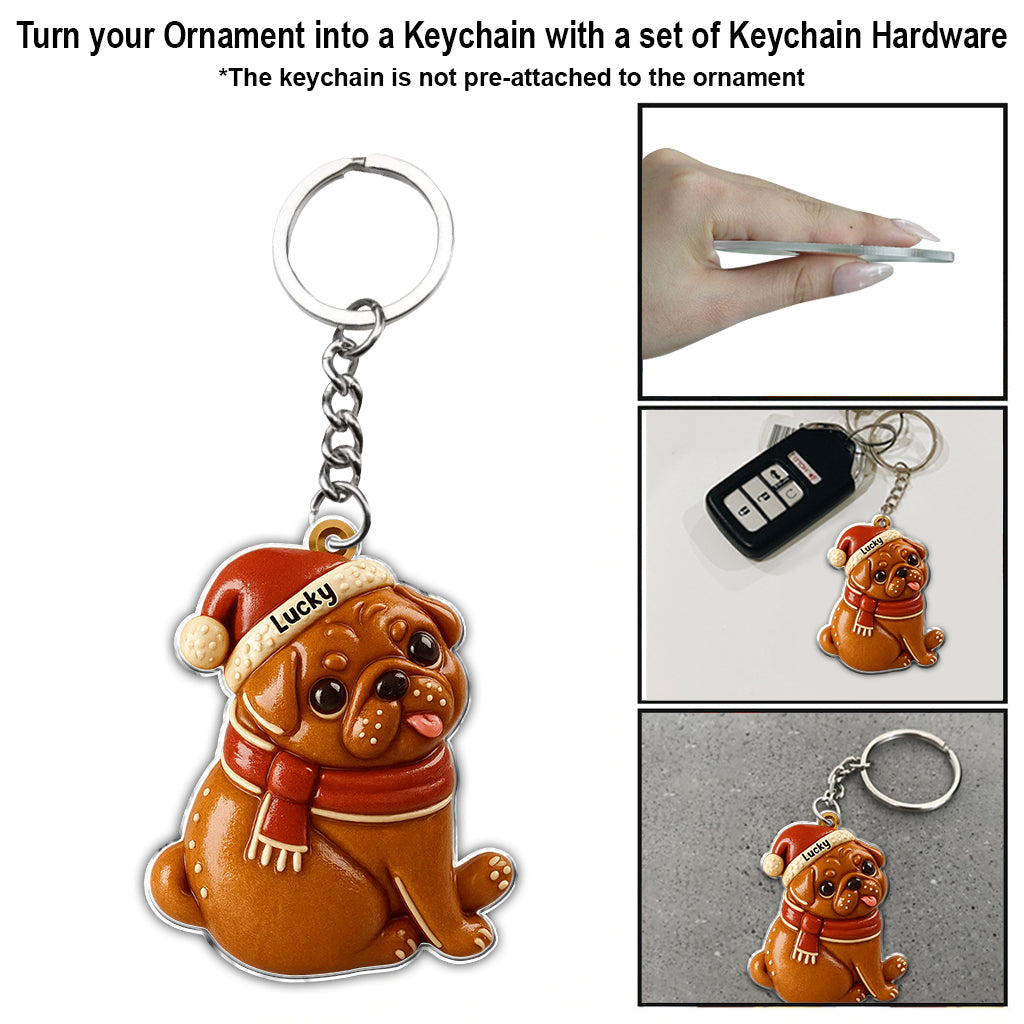 Ornement de Noël personnalisé pour chien - Animal en pain d'épice