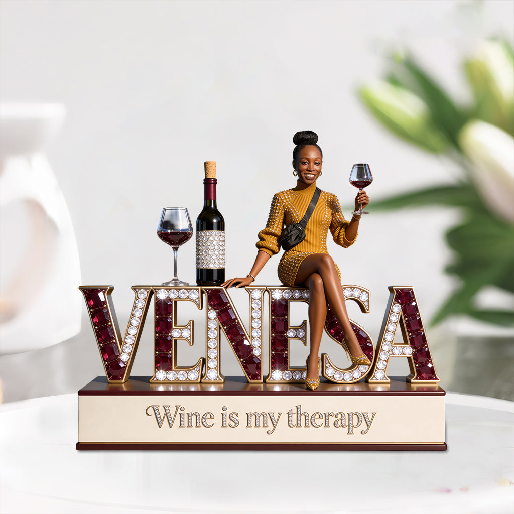 Cadeau pour Amateur de Vin - Plaque Acrylique Personnalisée en Forme