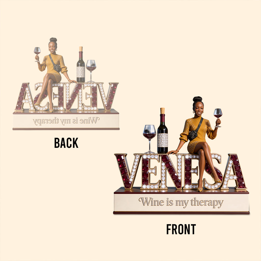 Cadeau pour Amateur de Vin - Plaque Acrylique Personnalisée en Forme