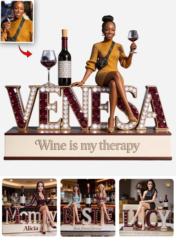 Cadeau pour Amateur de Vin - Plaque Acrylique Personnalisée en Forme