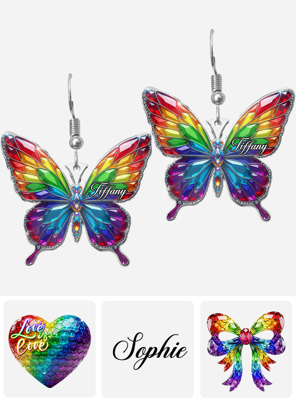 Love Is Love - Personalized LGBT Support Earrings