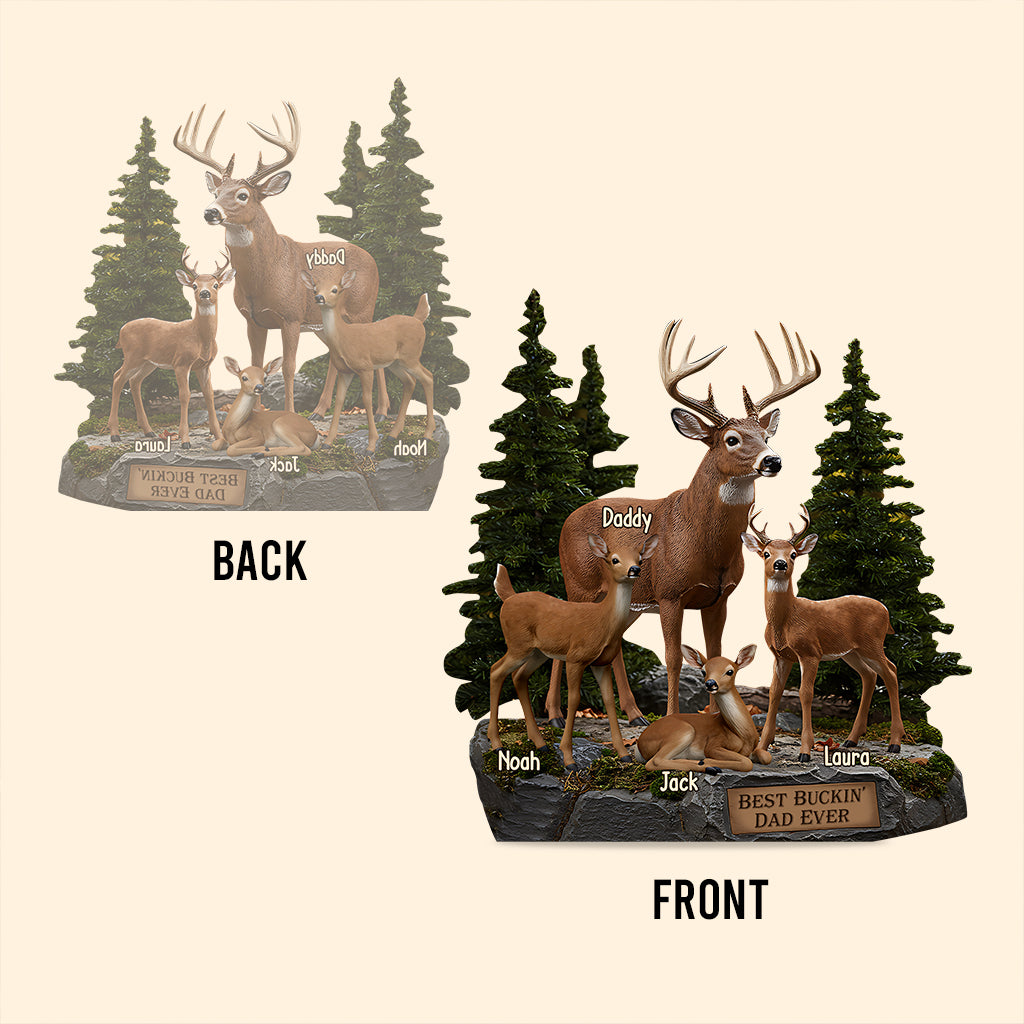 Meilleur papa chasseur du monde - Plaque acrylique personnalisée sur le thème de la chasse