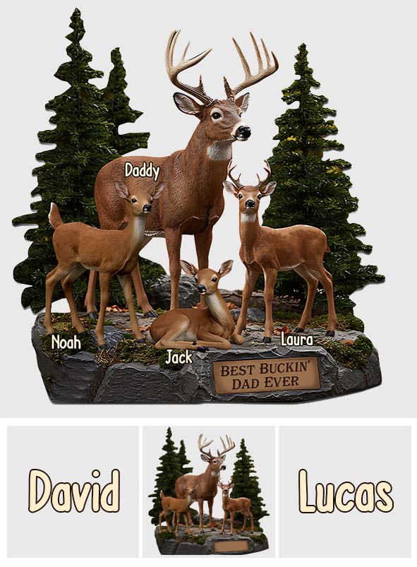 Meilleur papa chasseur du monde - Plaque acrylique personnalisée sur le thème de la chasse