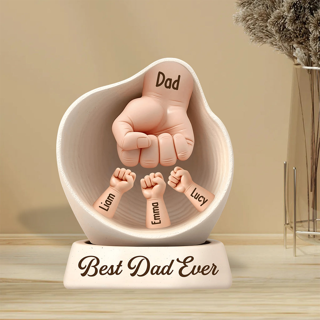 Best Dad Ever - Personalized Father Custom Shaped Acrylic Plaque