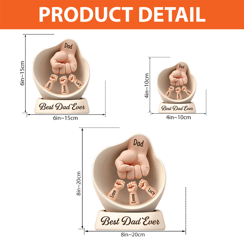 Best Dad Ever - Personalized Father Custom Shaped Acrylic Plaque