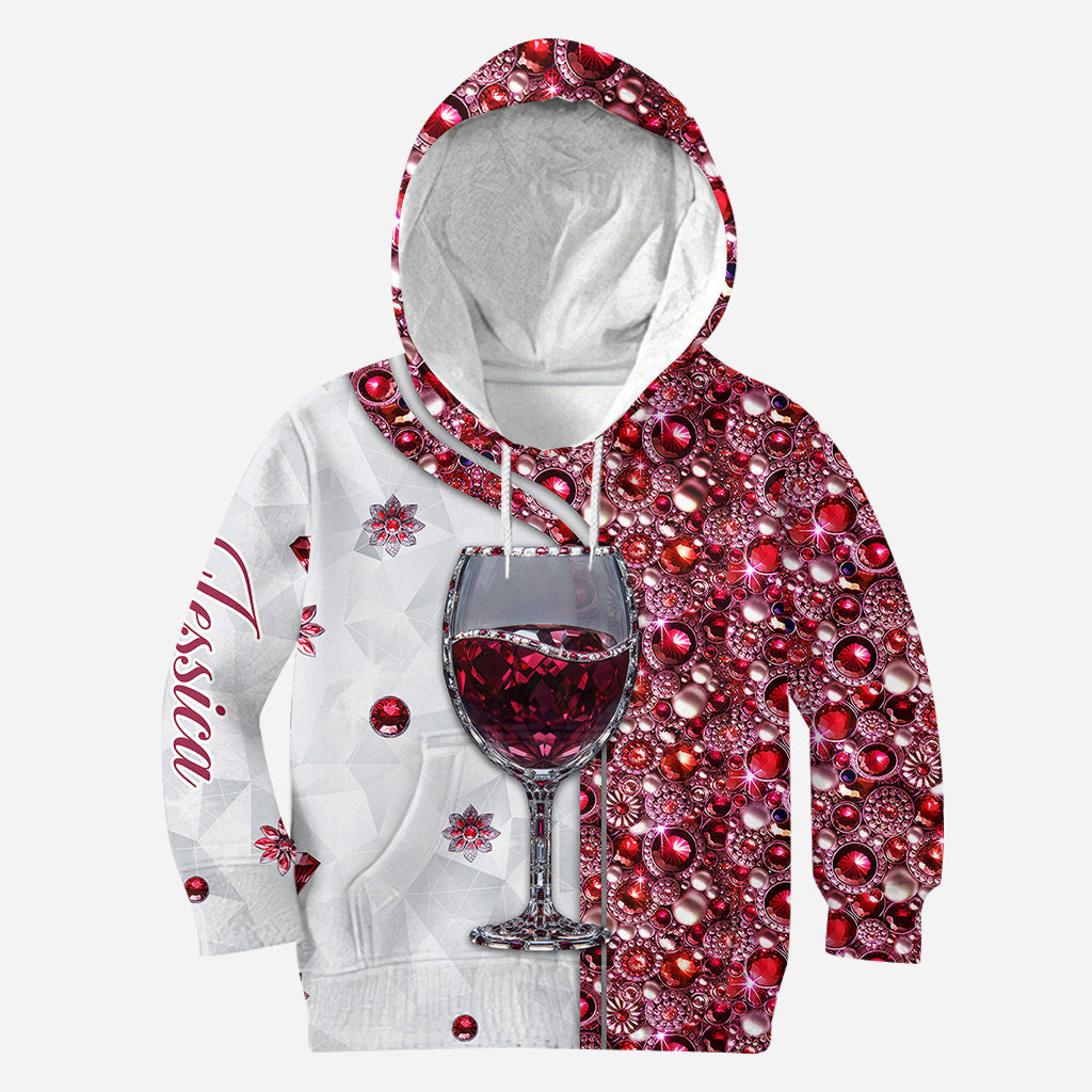 Une fille qui aime le vin - T-shirt personnalisé « Vin intégral »