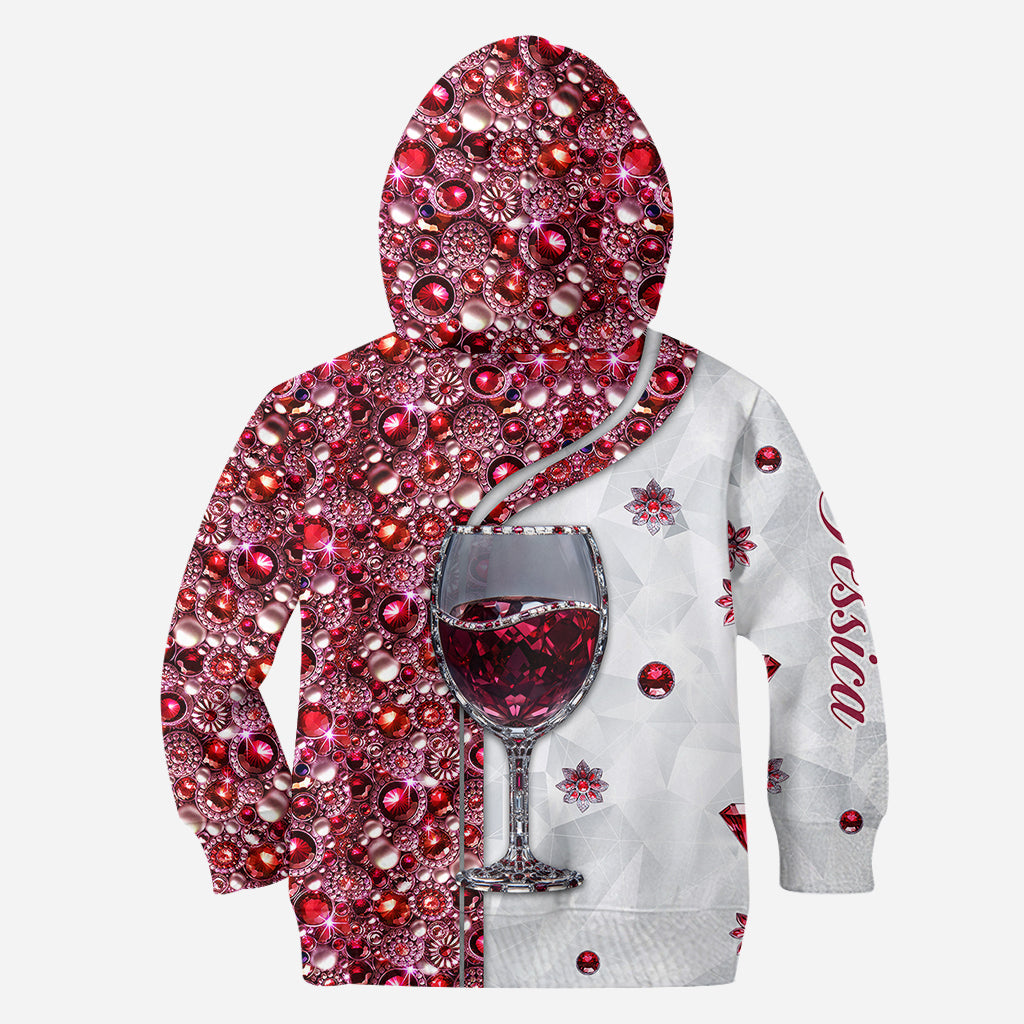 Une fille qui aime le vin - T-shirt personnalisé « Vin intégral »