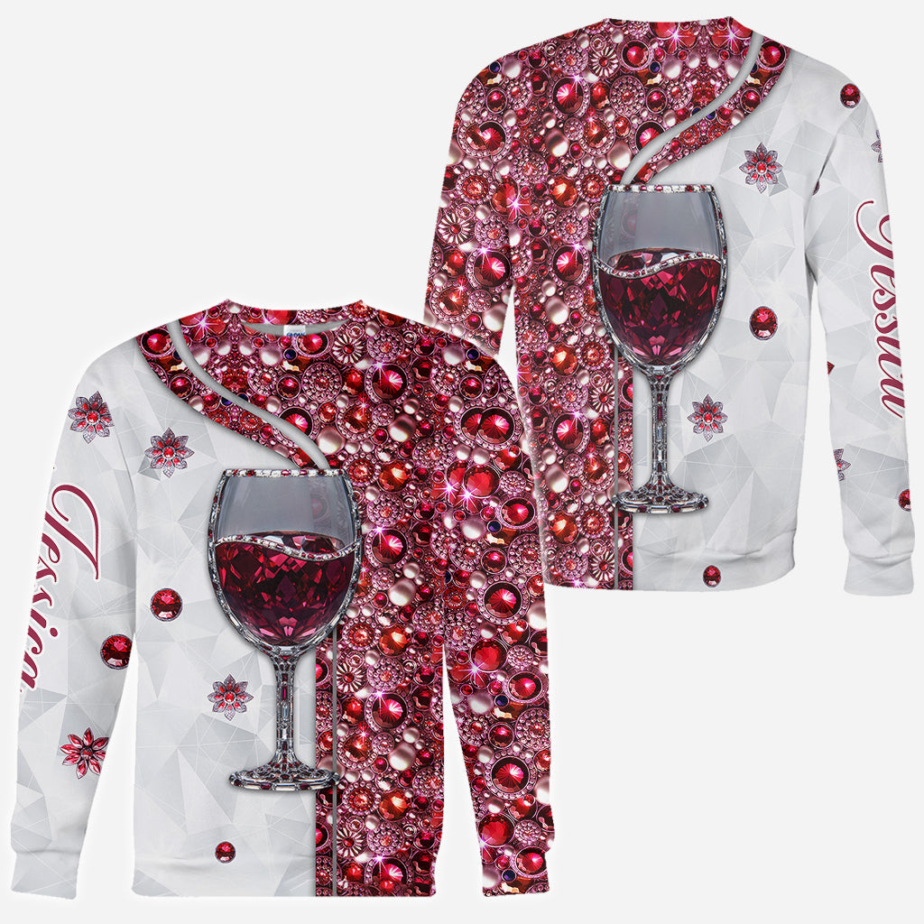 Une fille qui aime le vin - T-shirt personnalisé « Vin intégral »