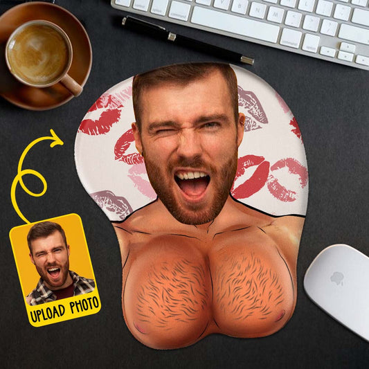Tapis de souris 3D personnalisé pour couple avec n'importe quelle photo drôle et coquine