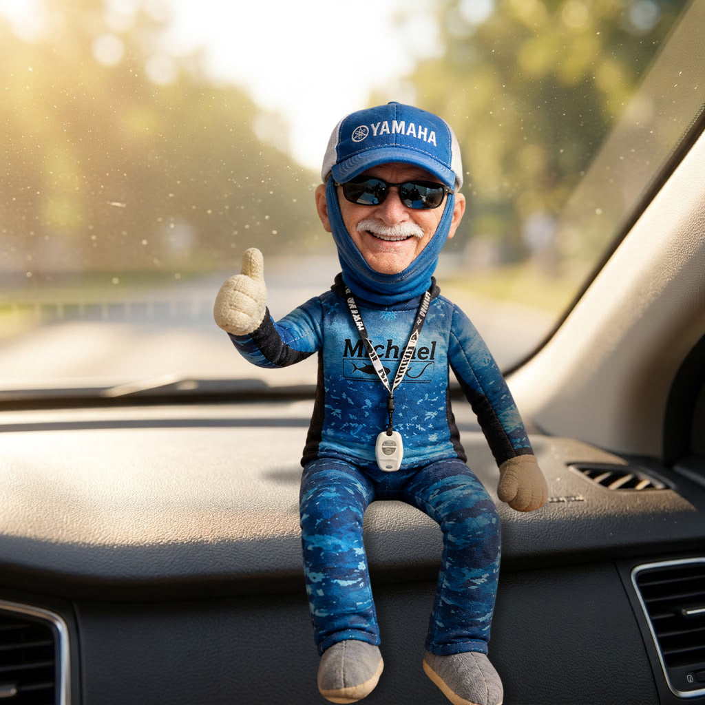 Any Photo - Personalized Fishing Posable Plush Doll