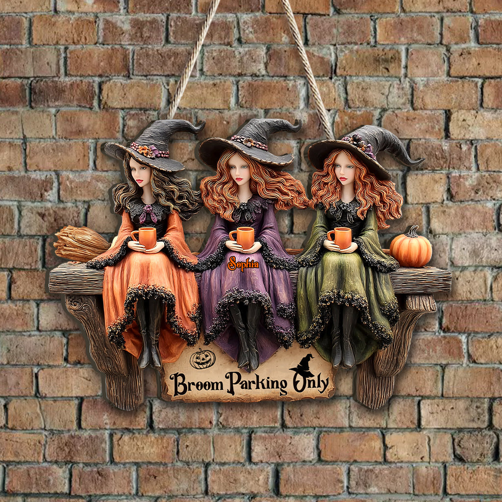 Panneau en bois personnalisé « Sorcière » - Parking Bloom