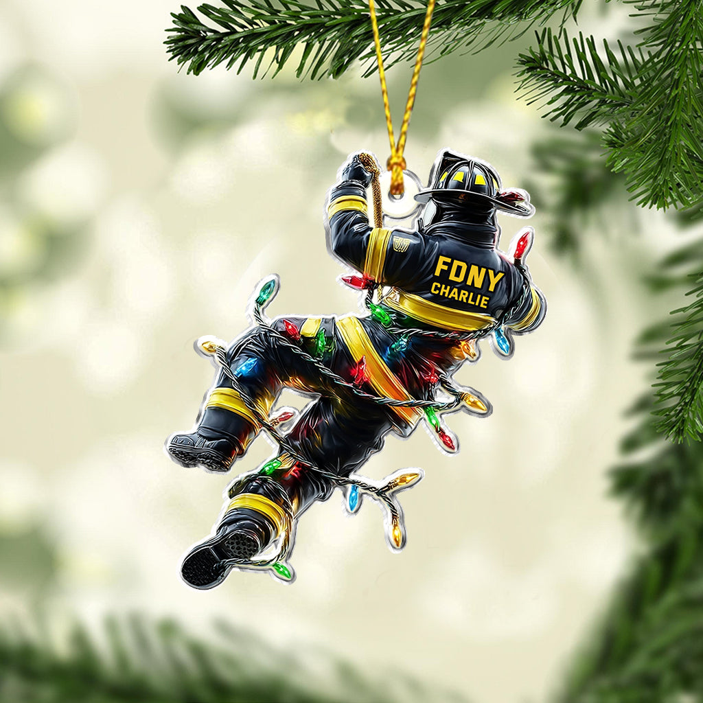 Holiday Rescue - Personalized Firefighter Ornament