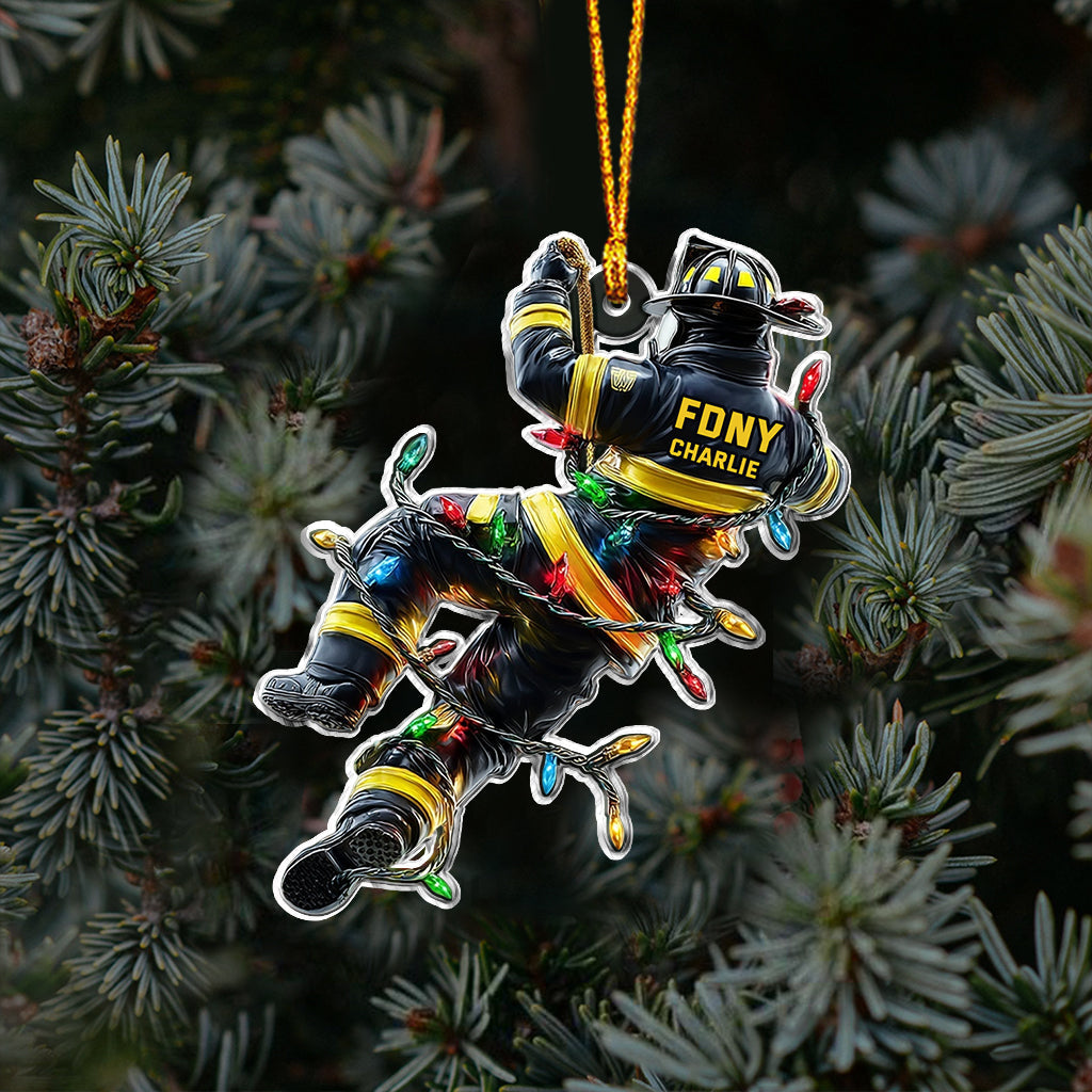 Holiday Rescue - Personalized Firefighter Ornament