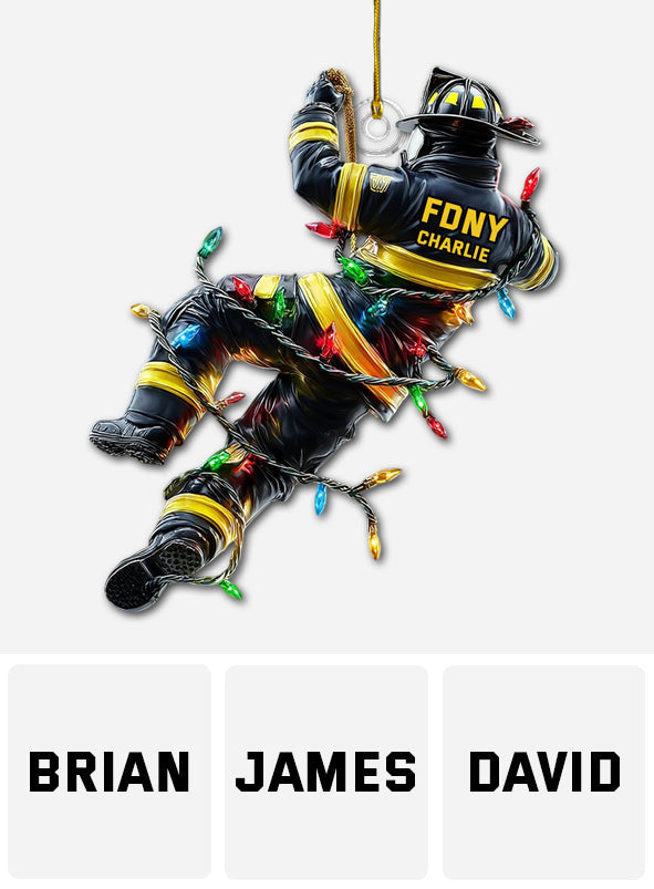 Holiday Rescue - Personalized Firefighter Ornament