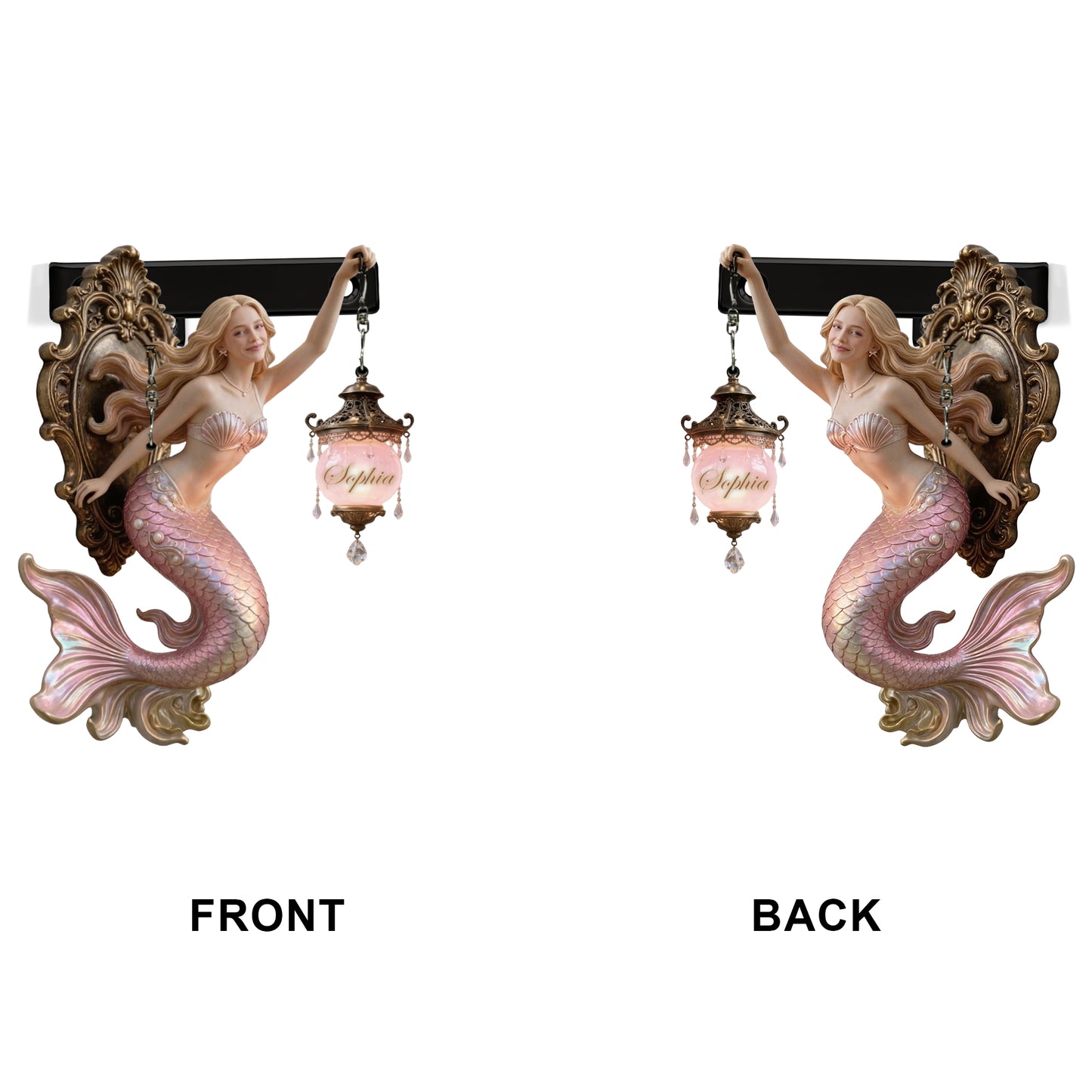 Soul Of A Mermaid - Personalized Mermaid Wooden Wall Mount Sign