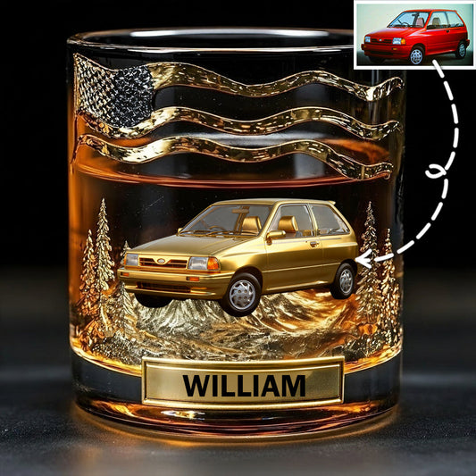 Cadeau original pour les passionnés d'automobile - Coffret carafe à whisky personnalisée