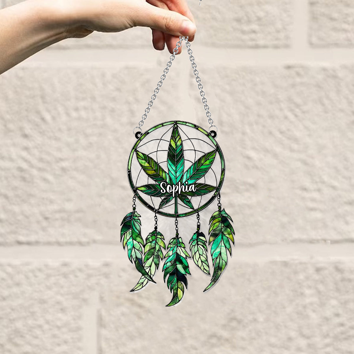 Beautiful Marijuanas - Personalized Weed Window Hanging Suncatcher Ornament