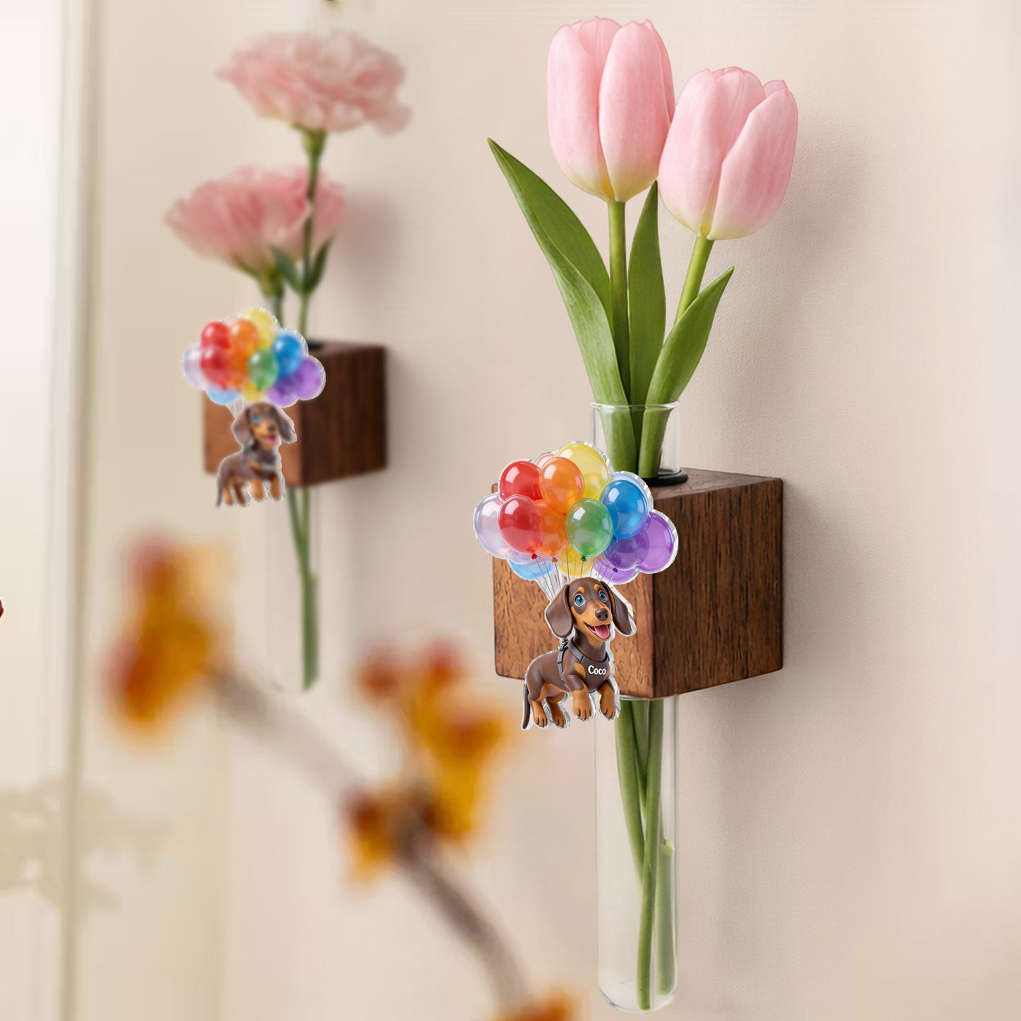 Balloon Buddy - Personalized Dog Magnetic Flower Vase