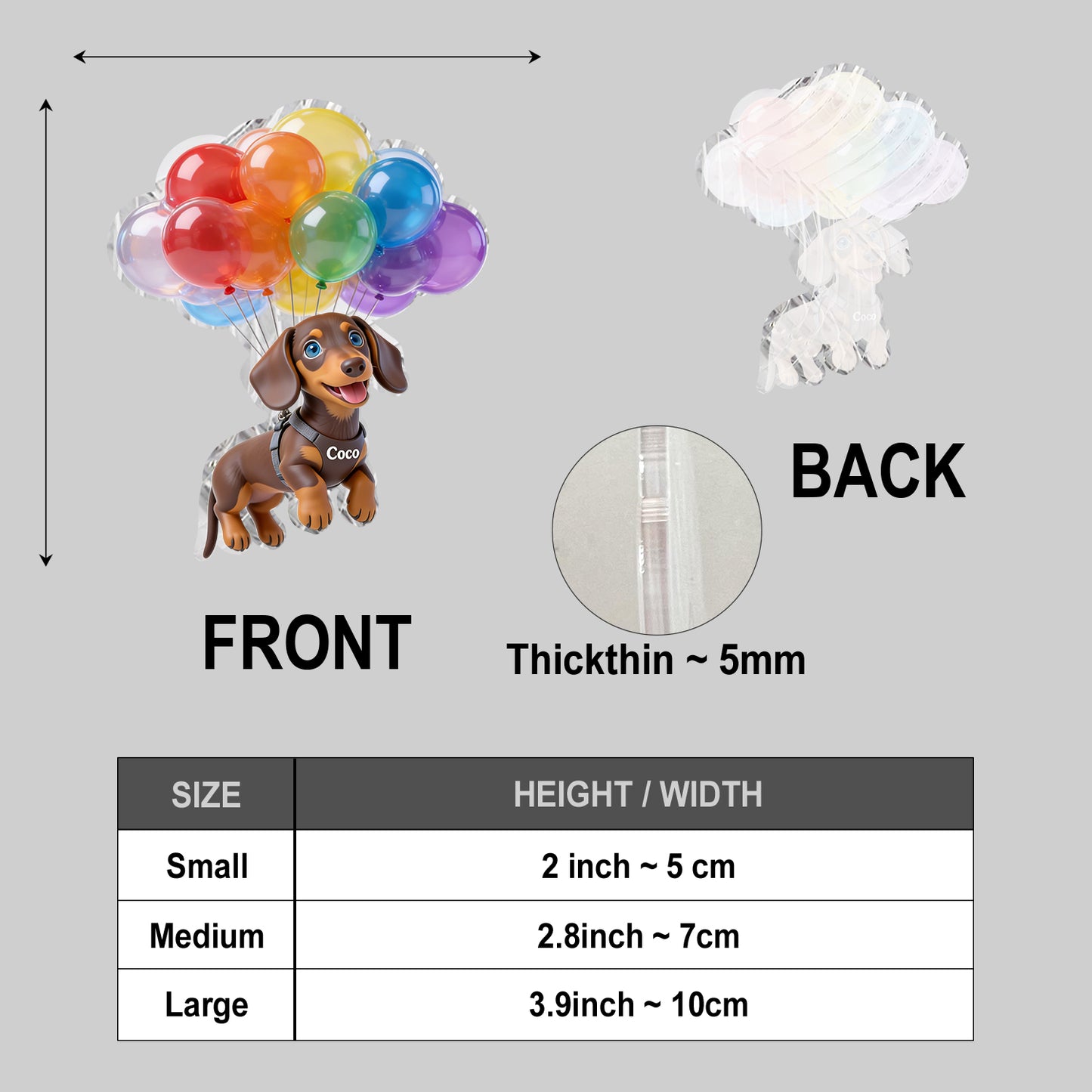 Balloon Buddy - Personalized Dog Magnetic Flower Vase