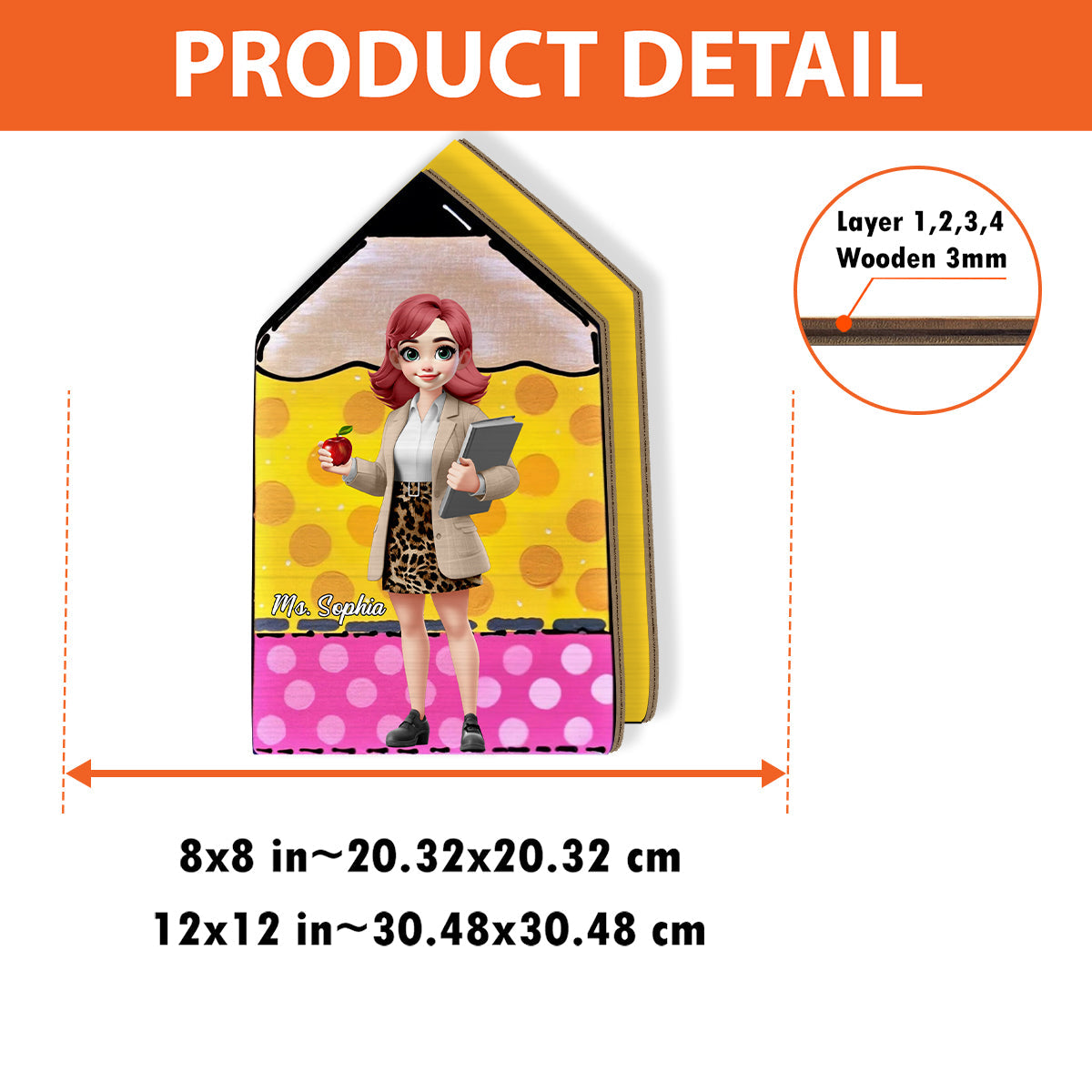 Meilleur professeur du monde - Porte-stylo en bois personnalisé pour professeur