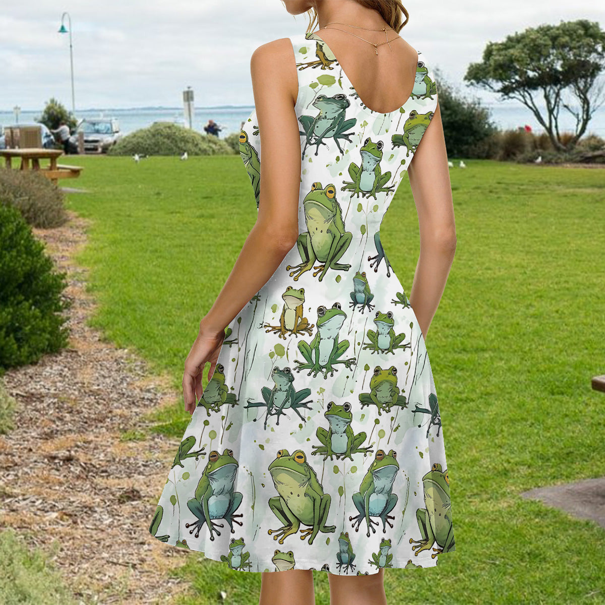 Robe sans manches personnalisée « J’adore les grenouilles »