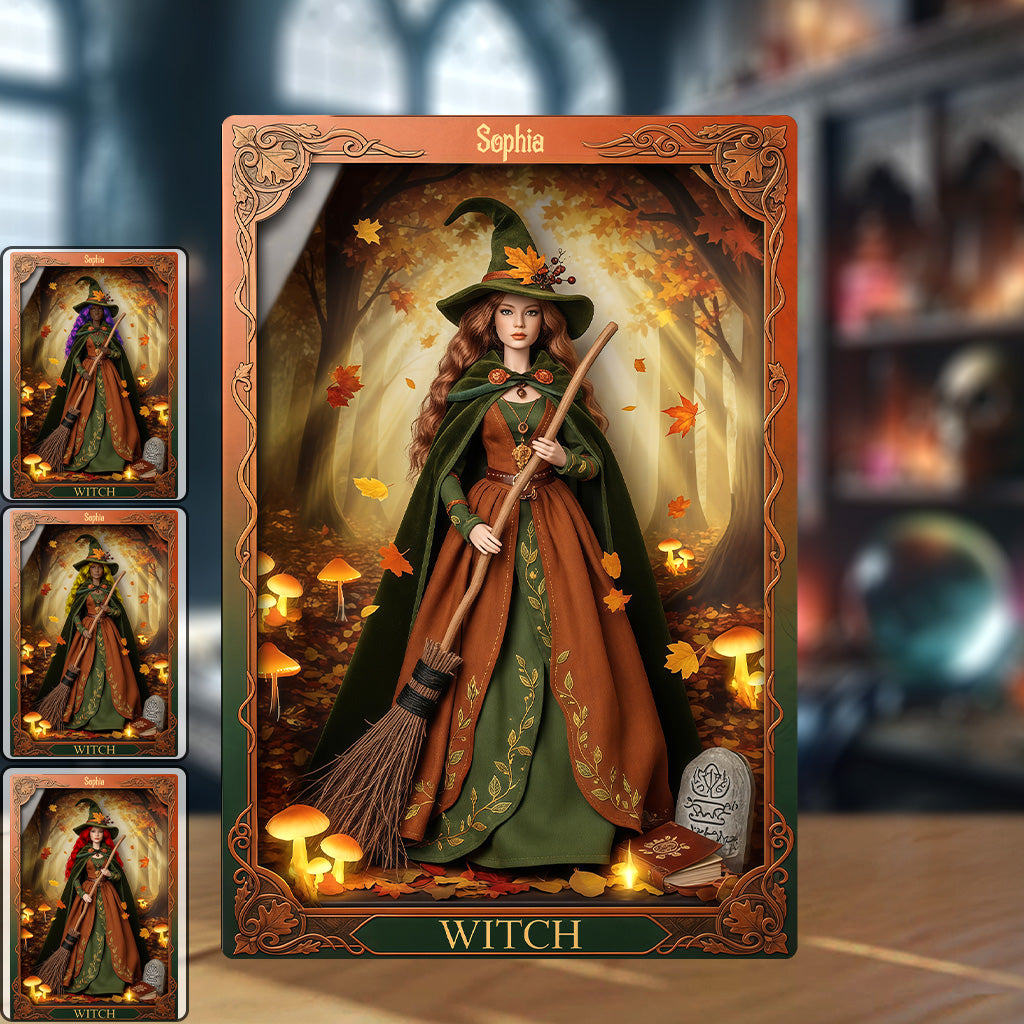 Sorcière Magique - Plaque acrylique personnalisée en forme de sorcière