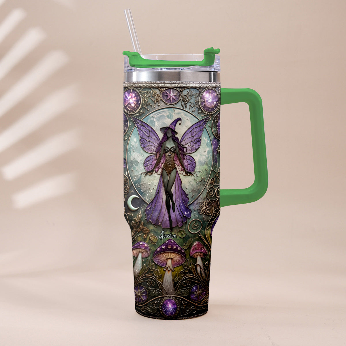 Beautiful Witch - Personalized Witch Tumbler With Plush Charm