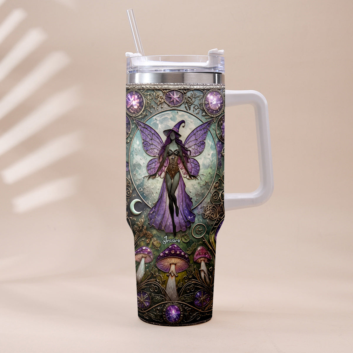 Beautiful Witch - Personalized Witch Tumbler With Plush Charm