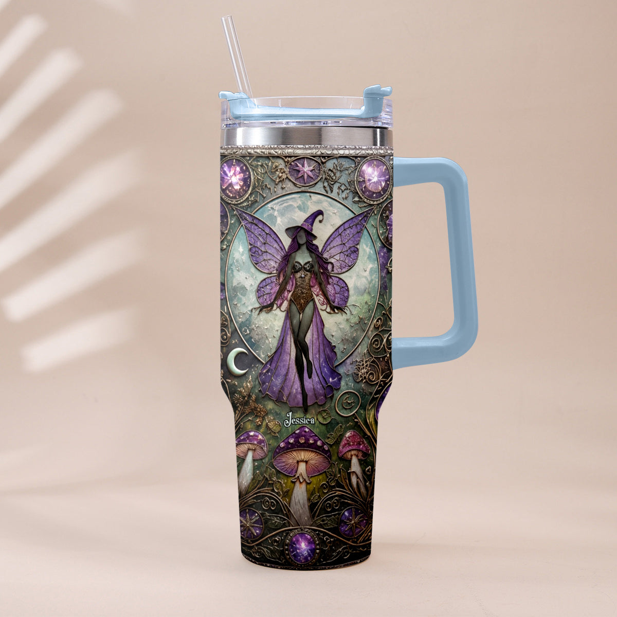 Beautiful Witch - Personalized Witch Tumbler With Plush Charm