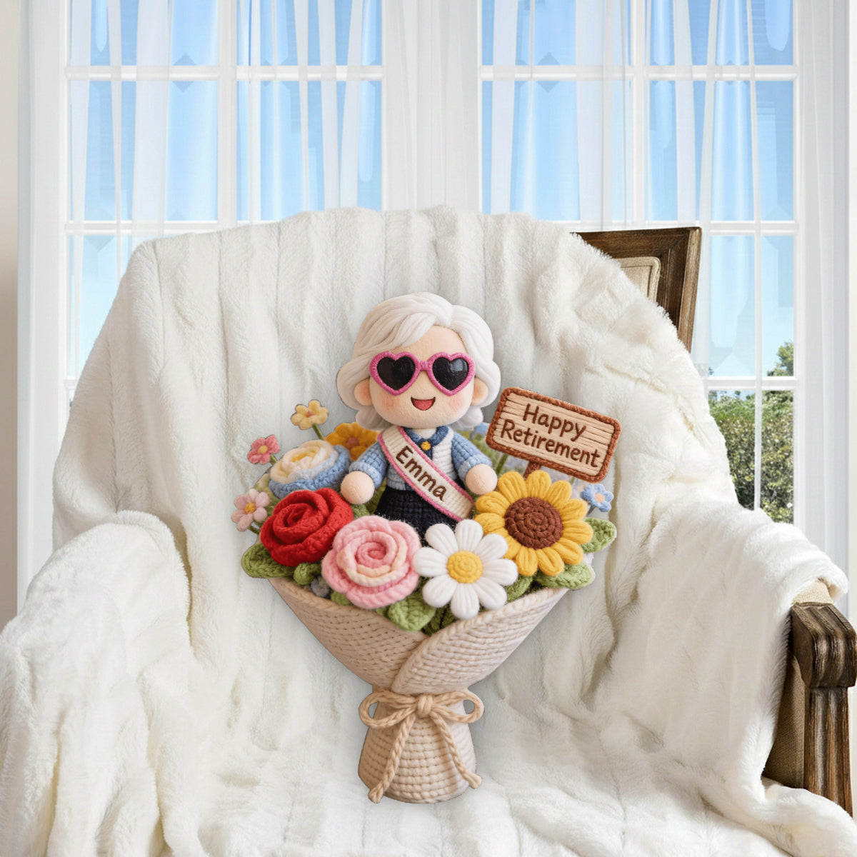 Happy Retirement Gift - Personalized Retired Premium Faux Fur Pillow