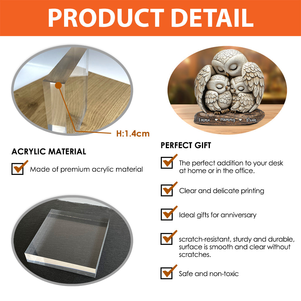 I Love You - Personalized Mother Custom Shaped Acrylic Plaque