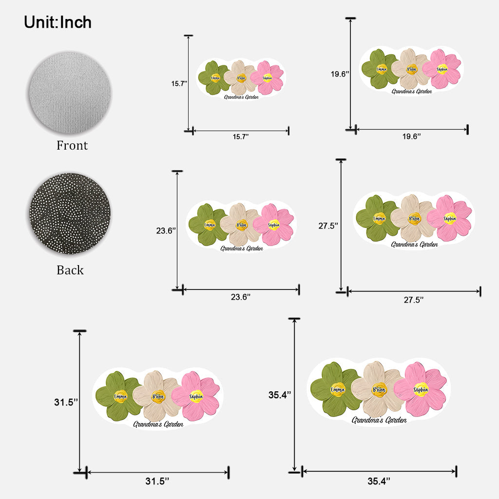 Grandma's / Mom's Garden - Personalized Grandma Shaped Doormat