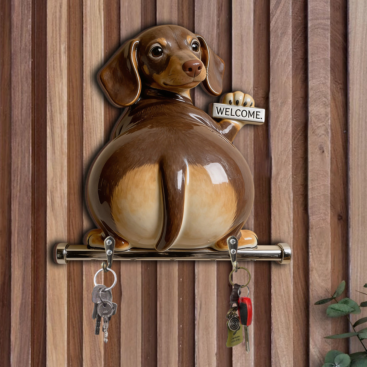 Bienvenue chez vous - Porte-clés personnalisé en forme sur mesure