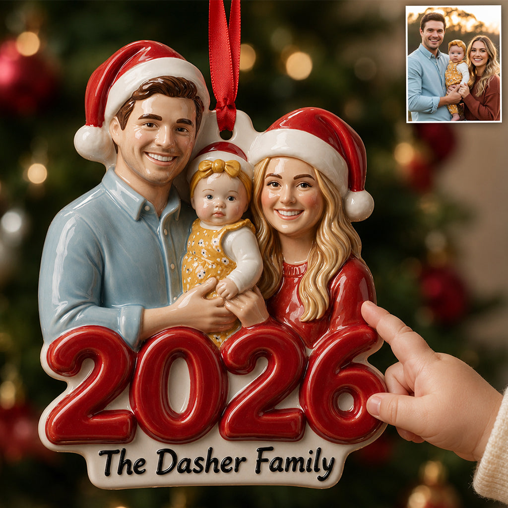 Custom From Any Photo - Personalized Family Premium 3D Ornament