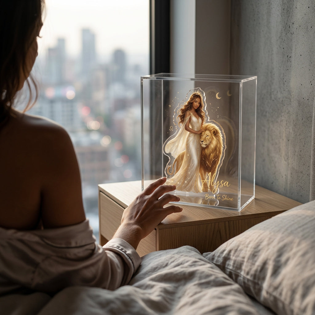 Coffret en Acrylique Fantaisie Personnalisé - Boîte d'Affichage Horoscope