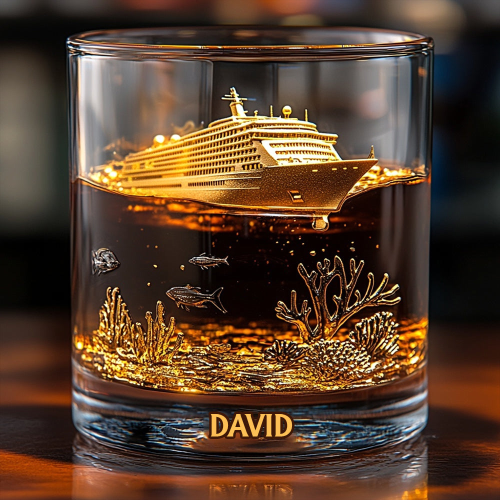Cruise Life - Coffret carafe à whisky personnalisée pour croisière