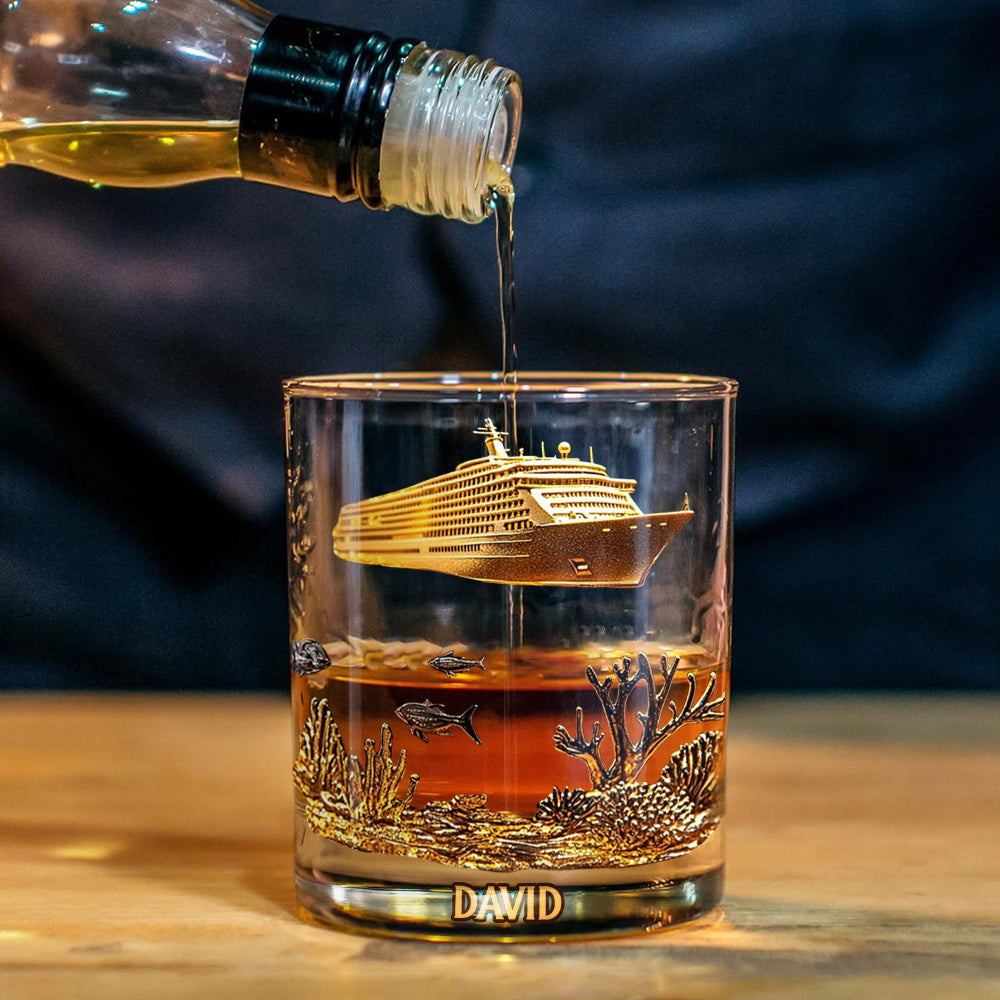 Cruise Life - Coffret carafe à whisky personnalisée pour croisière