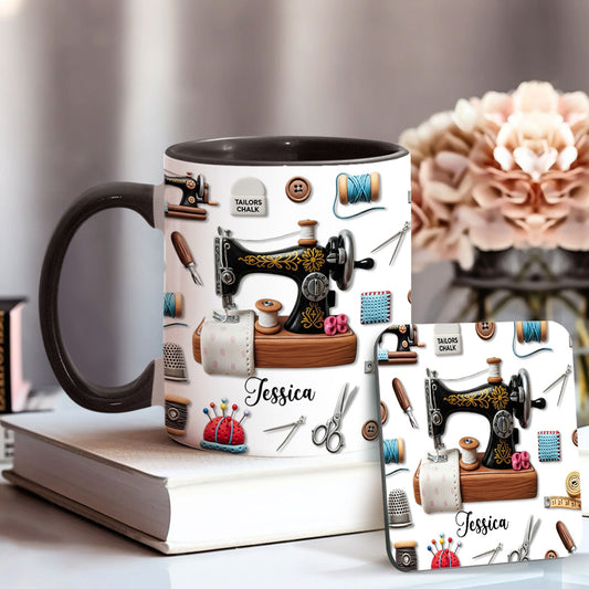 Stunning Sewing Machine - Personalized Sewing Accent Mug