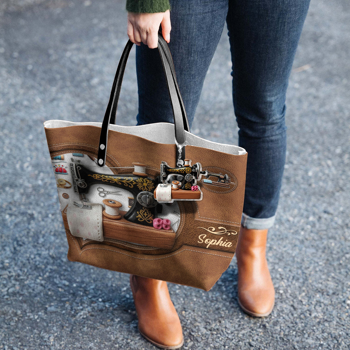 Machine à coudre magnifique - Sac fourre-tout de couture personnalisé