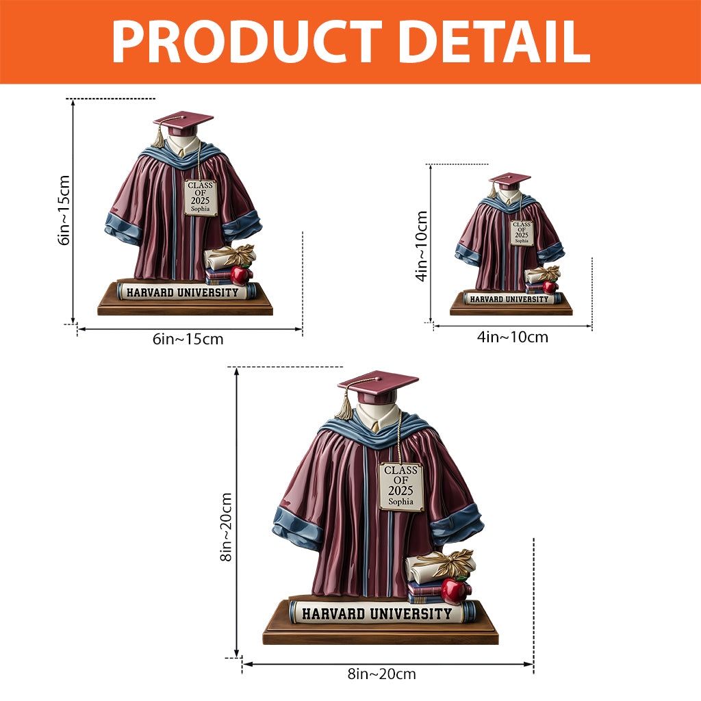 Promotion 2025 - Plaque de remise de diplôme personnalisée en acrylique.